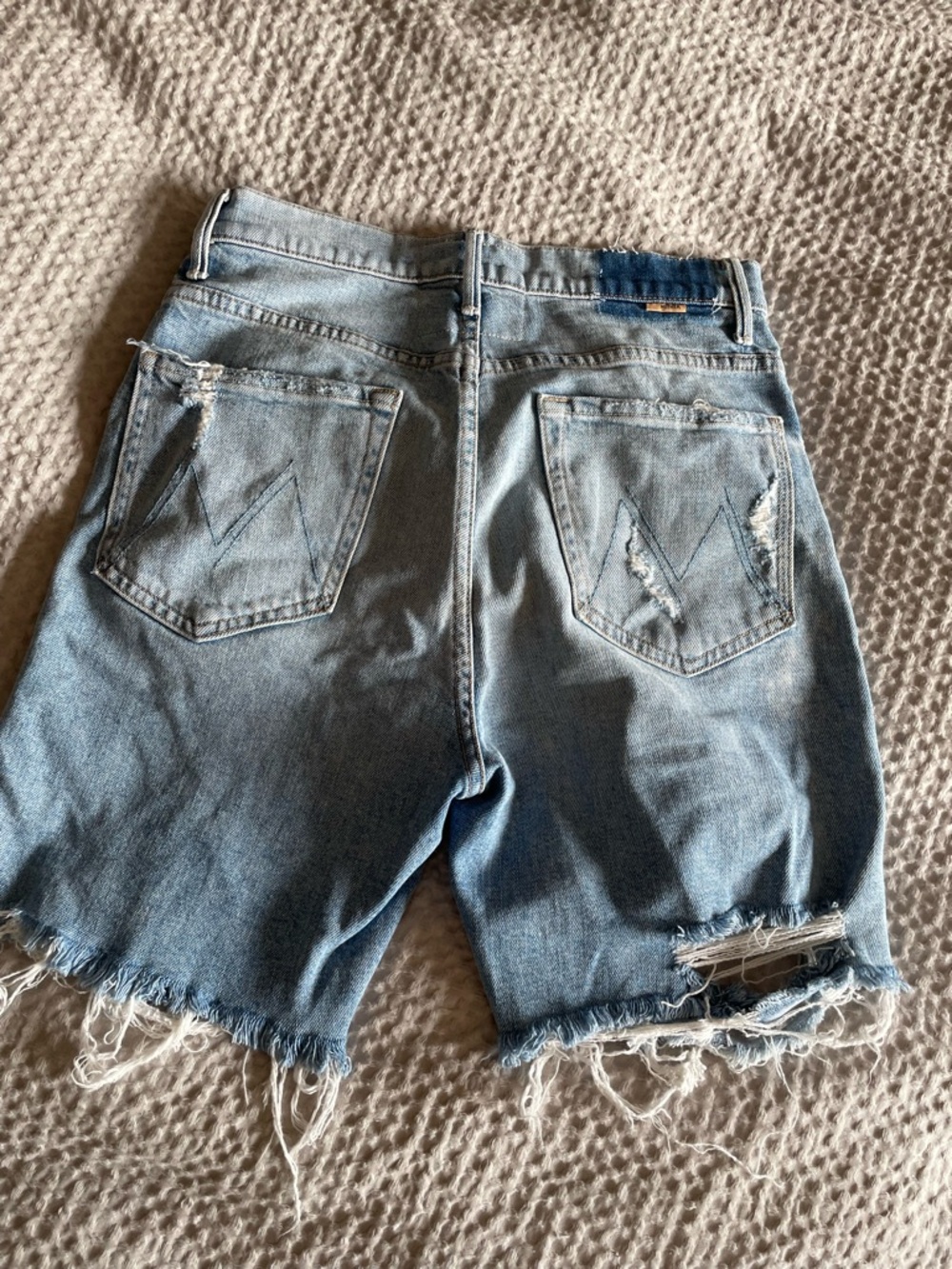 Mother High Waisted Smokin’ Short Fray | Size 27 | Distressed Denim - Picture 2 of 7